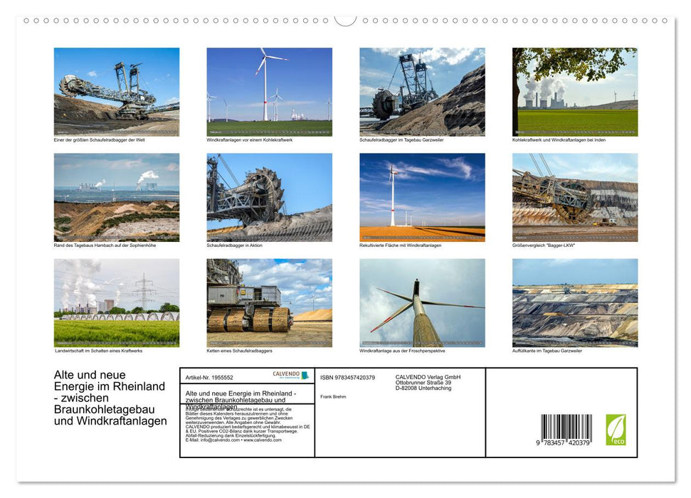 Alte und neue Energie im Rheinland - zwischen Braunkohletagebau und Windkraftanlagen (CALVENDO Premium Wandkalender 2026)