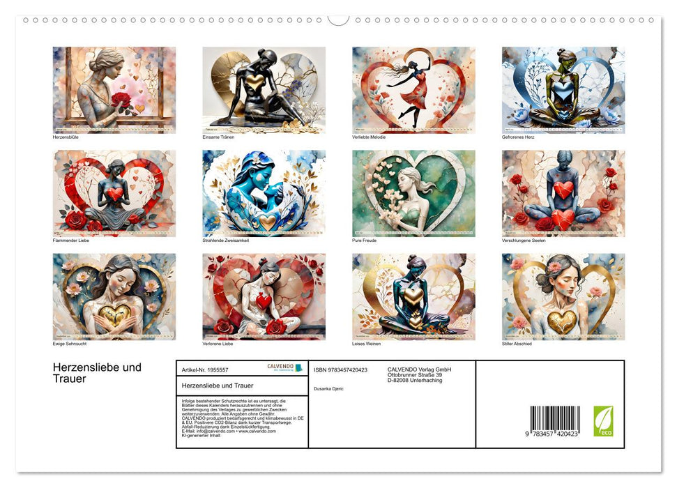 Herzensliebe und Trauer (CALVENDO Premium Wandkalender 2026)
