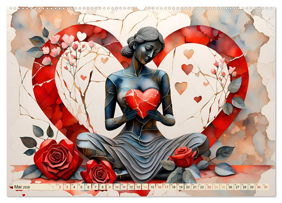 Herzensliebe und Trauer (CALVENDO Premium Wandkalender 2026)