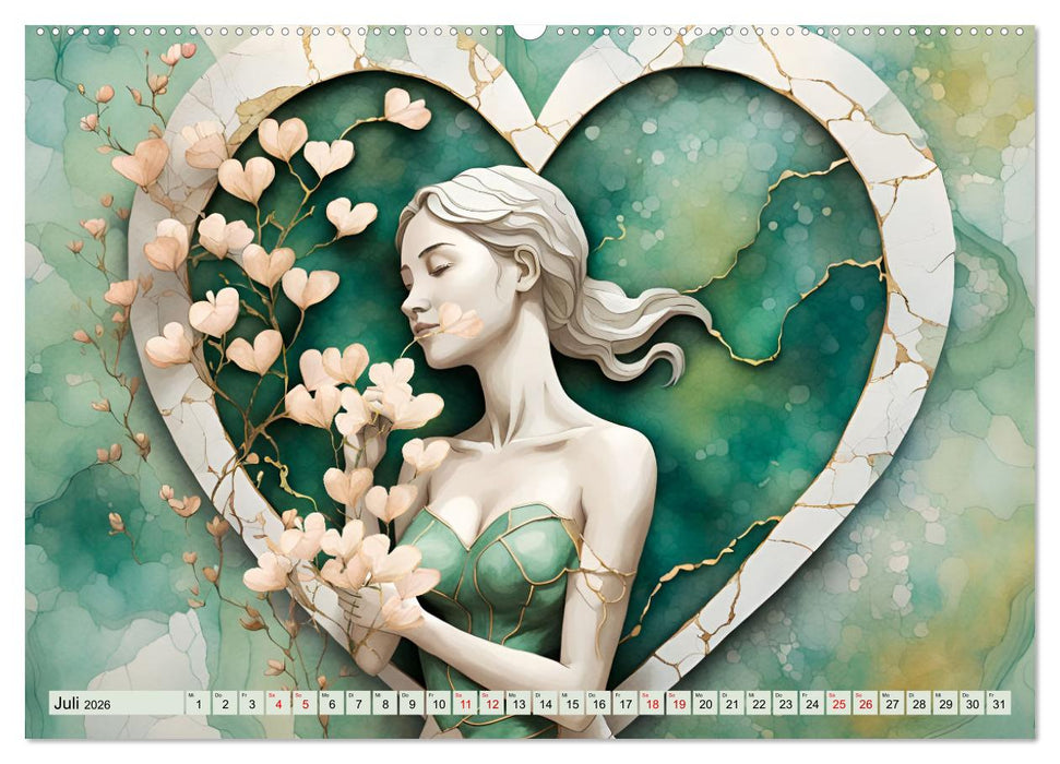 Herzensliebe und Trauer (CALVENDO Premium Wandkalender 2026)