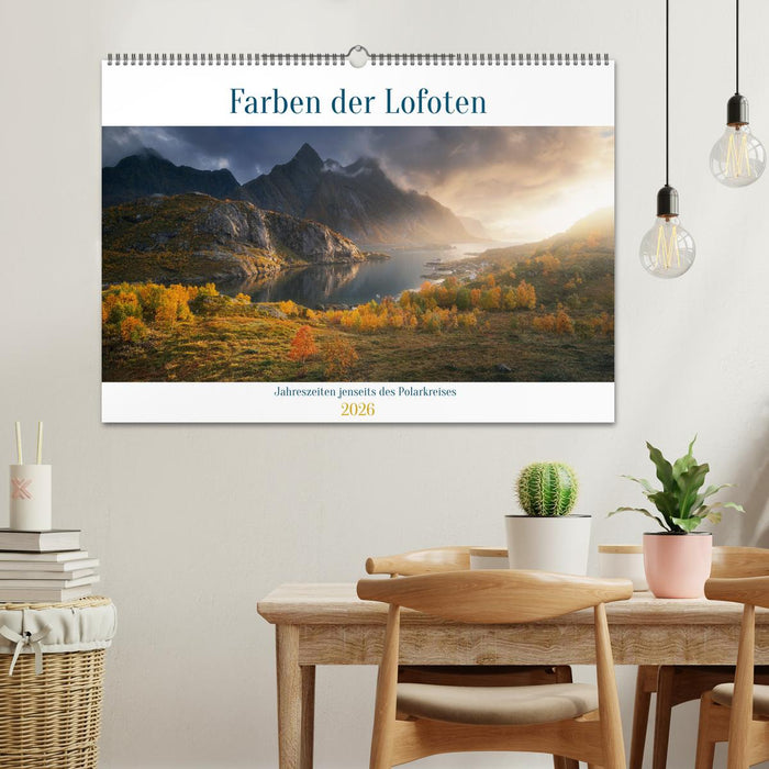 Farben der Lofoten - Jahreszeiten jenseits des Polarkreises (CALVENDO Wandkalender 2026)
