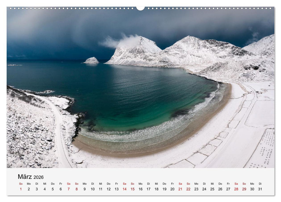 Farben der Lofoten - Jahreszeiten jenseits des Polarkreises (CALVENDO Wandkalender 2026)