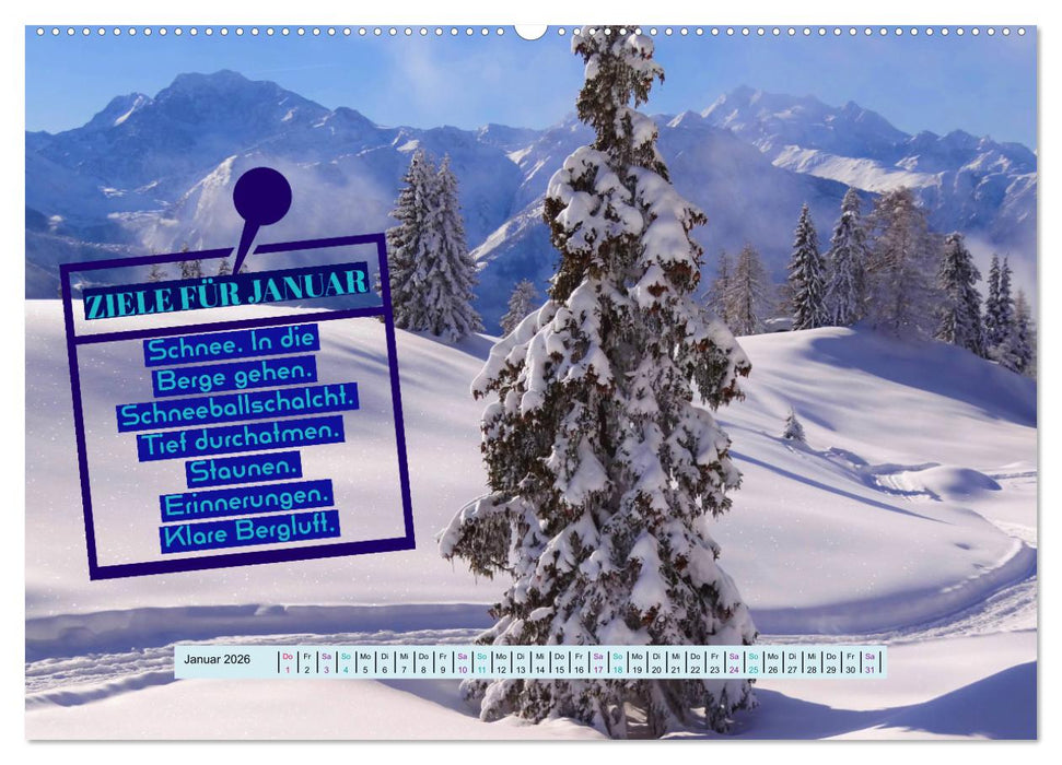 ZIELE Monat für Monat (CALVENDO Premium Wandkalender 2026)