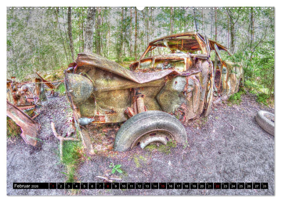 Autofriedhof Ryd (CALVENDO Premium Wandkalender 2026)