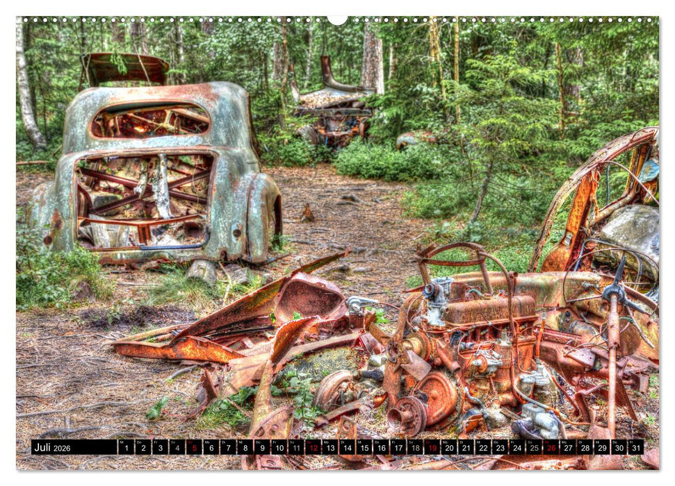 Autofriedhof Ryd (CALVENDO Premium Wandkalender 2026)