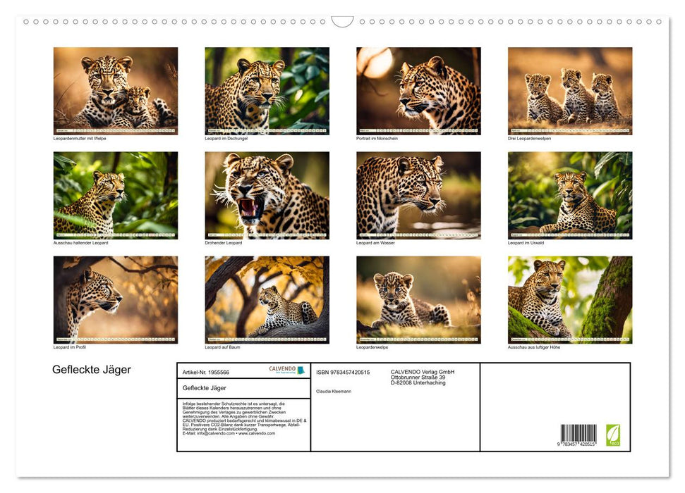 Gefleckte Jäger (CALVENDO Wandkalender 2026)