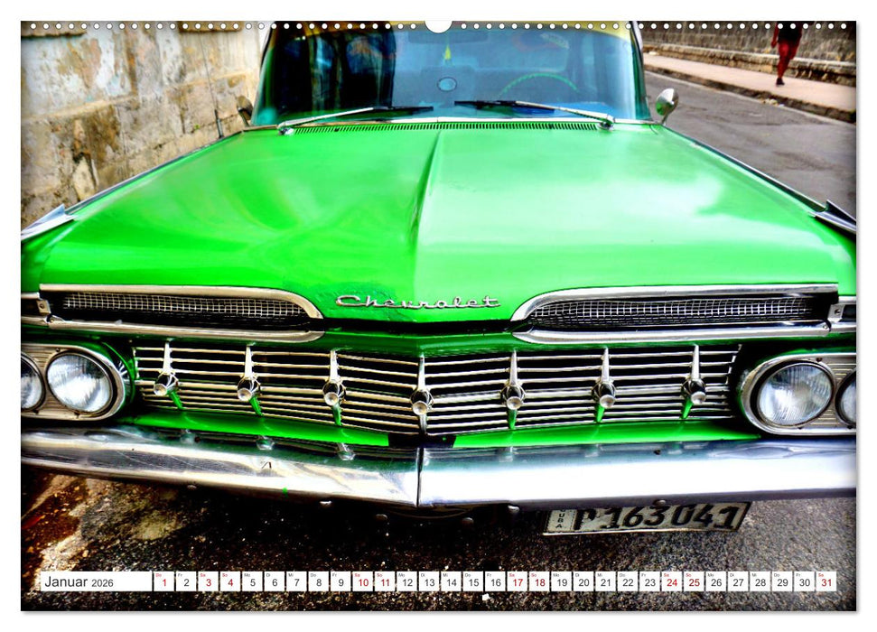CHEVY - Ganz in Grün (CALVENDO Premium Wandkalender 2026)