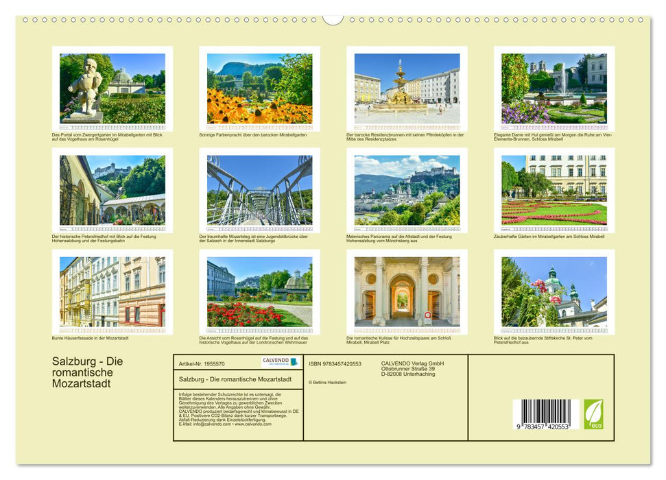Salzburg - Die romantische Mozartstadt (CALVENDO Premium Wandkalender 2026)
