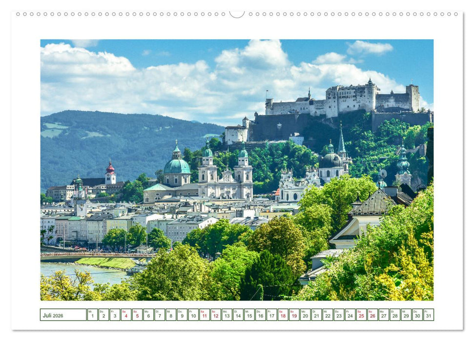 Salzburg - Die romantische Mozartstadt (CALVENDO Premium Wandkalender 2026)
