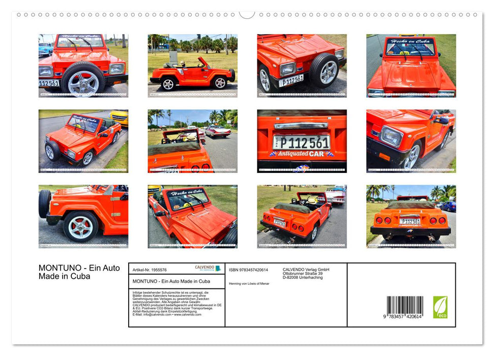 MONTUNO - Ein Auto Made in Cuba (CALVENDO Premium Wandkalender 2026)