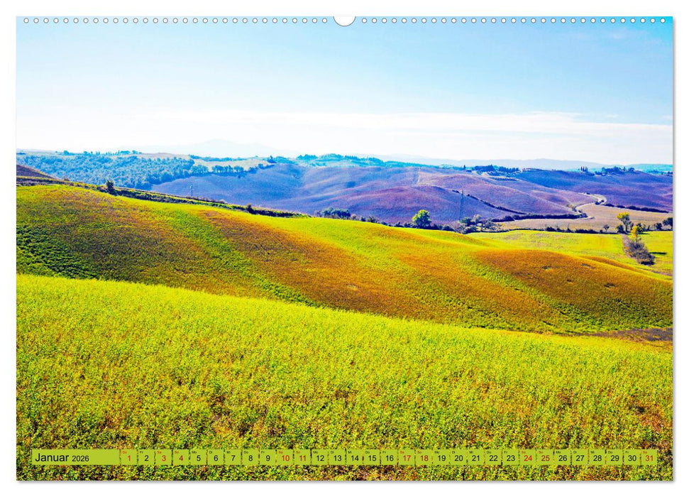 Toskana sanfte Hügel und versteckte Winkel (CALVENDO Premium Wandkalender 2026)