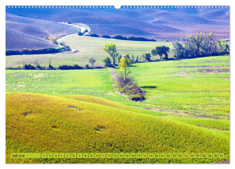 Toskana sanfte Hügel und versteckte Winkel (CALVENDO Premium Wandkalender 2026)