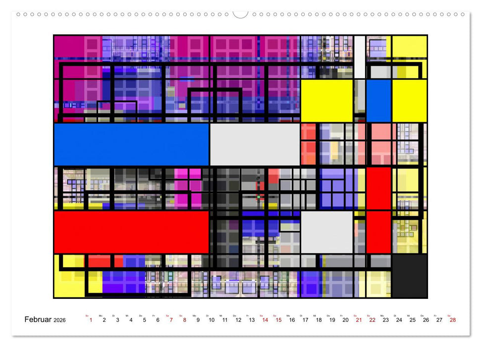 Abstract Variations inspired by Mondrian (CALVENDO Wandkalender 2026)
