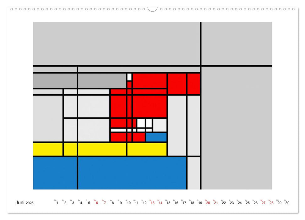 Abstract Variations inspired by Mondrian (CALVENDO Wandkalender 2026)