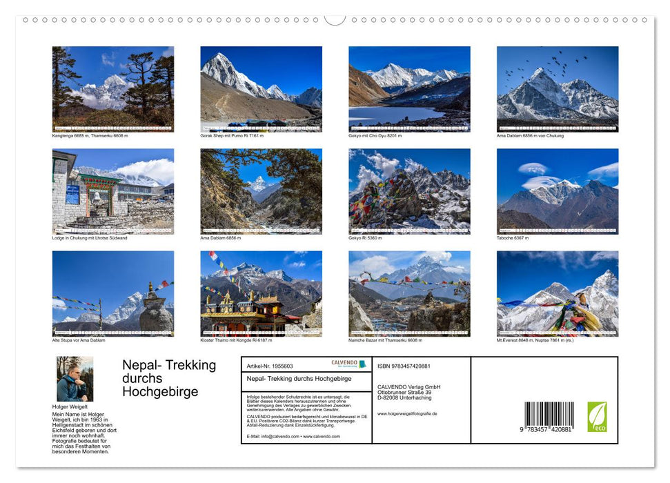 Nepal- Trekking durchs Hochgebirge (CALVENDO Premium Wandkalender 2026)