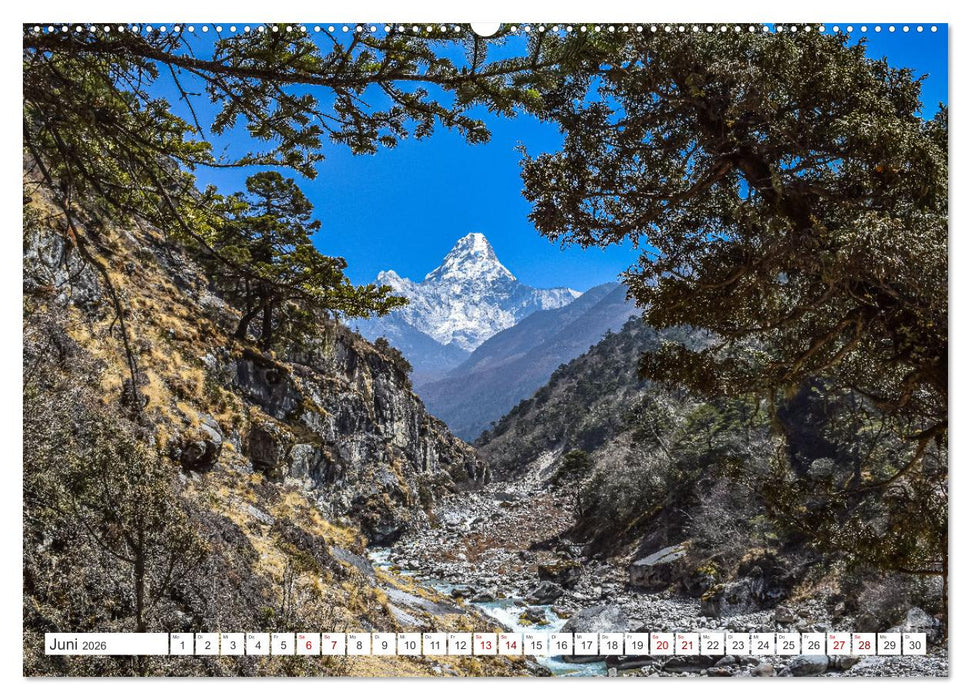Nepal- Trekking durchs Hochgebirge (CALVENDO Premium Wandkalender 2026)
