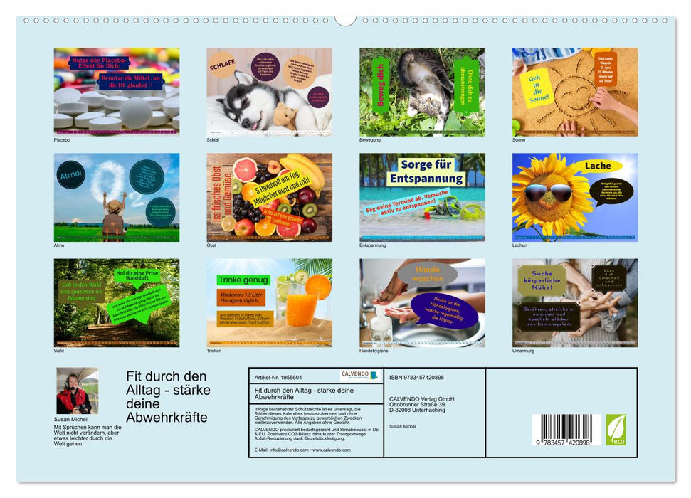 Fit durch den Alltag - stärke deine Abwehrkräfte (CALVENDO Premium Wandkalender 2026)