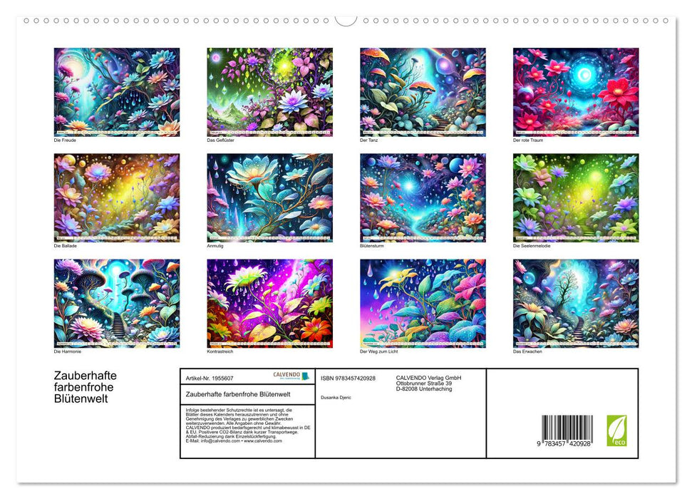 Zauberhafte farbenfrohe Blütenwelt (CALVENDO Premium Wandkalender 2026)