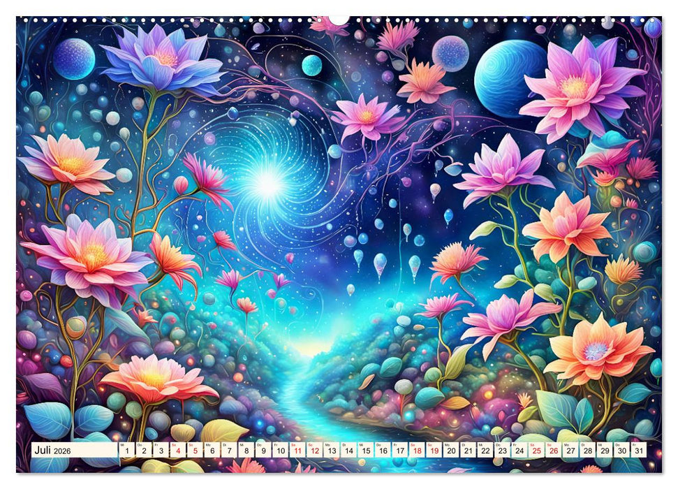 Zauberhafte farbenfrohe Blütenwelt (CALVENDO Premium Wandkalender 2026)