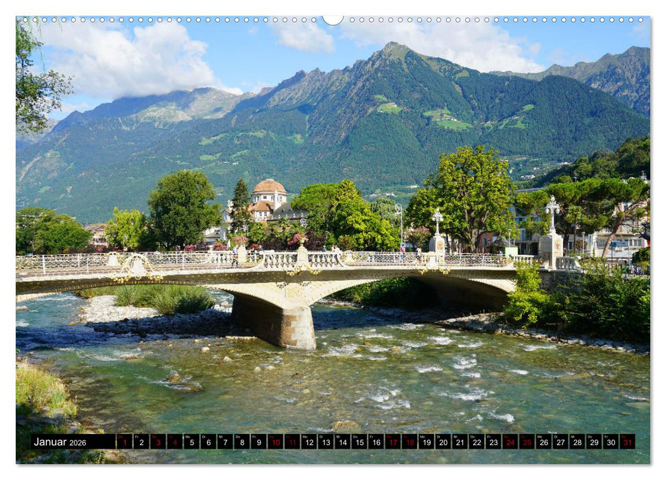 Spaziergang in Meran (CALVENDO Premium Wandkalender 2026)