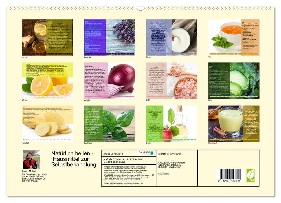 Natürlich heilen - Hausmittel zur Selbstbehandlung (CALVENDO Premium Wandkalender 2026)