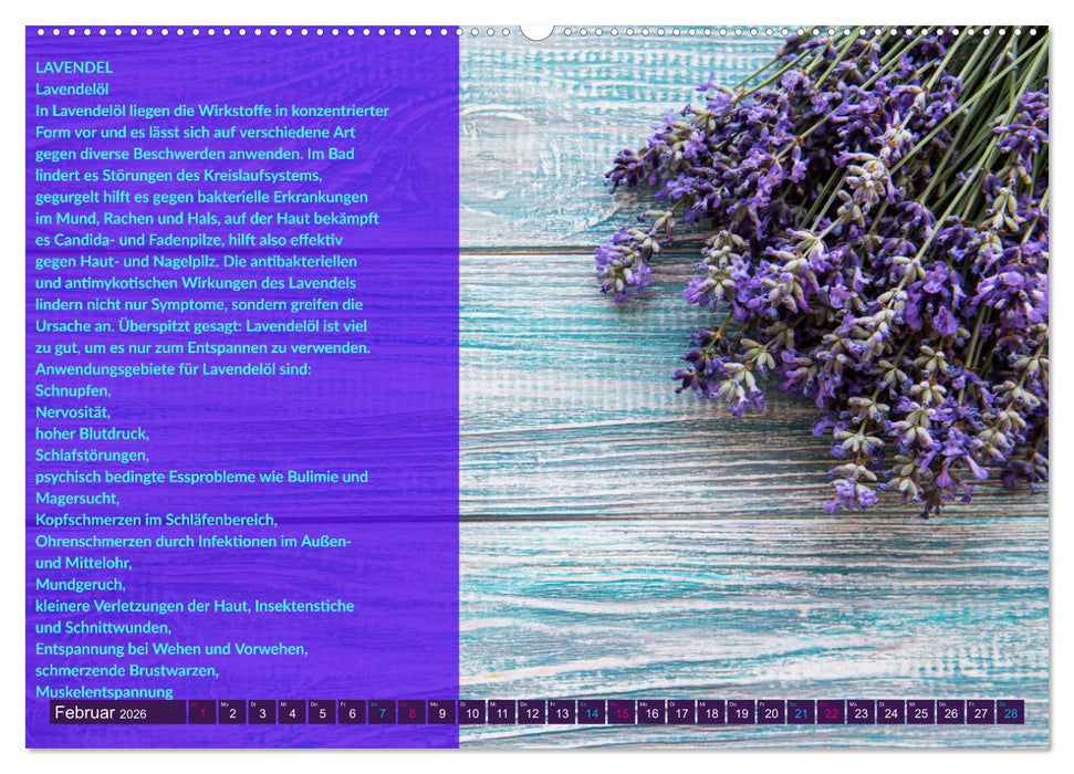 Natürlich heilen - Hausmittel zur Selbstbehandlung (CALVENDO Premium Wandkalender 2026)