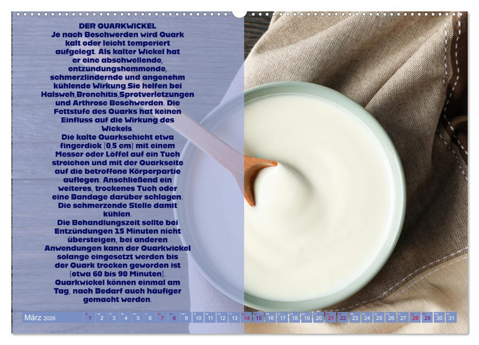 Natürlich heilen - Hausmittel zur Selbstbehandlung (CALVENDO Premium Wandkalender 2026)
