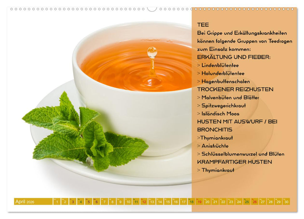 Natürlich heilen - Hausmittel zur Selbstbehandlung (CALVENDO Premium Wandkalender 2026)