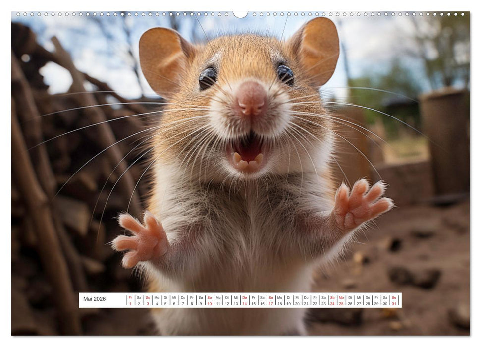 Tier Selfies (CALVENDO Premium Wandkalender 2026)