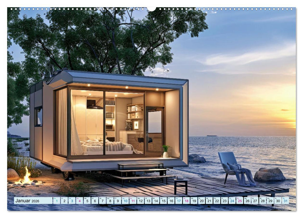 Tiny Houses - wohnen auf kleinstem Raum (CALVENDO Wandkalender 2026)