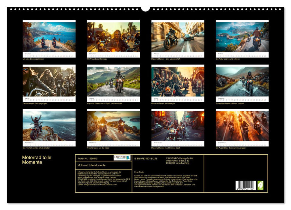 Motorrad tolle Momente (CALVENDO Wandkalender 2026)