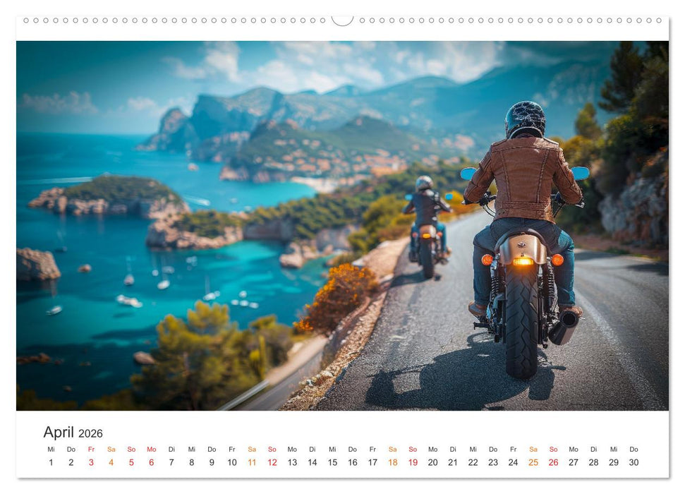 Motorrad tolle Momente (CALVENDO Wandkalender 2026)
