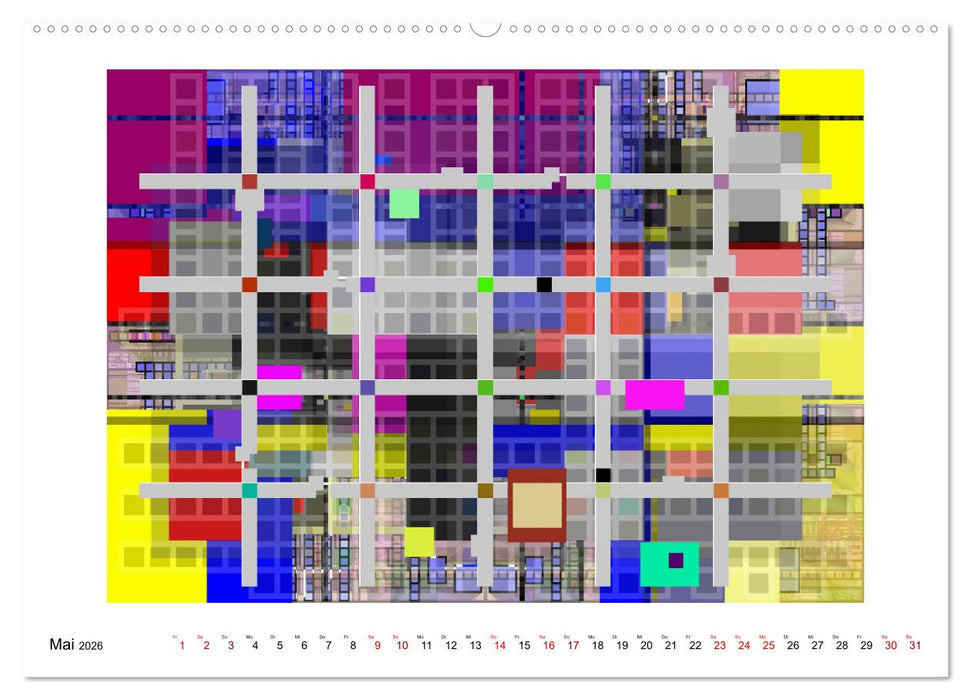 Abstract Variations inspired by Mondrian (CALVENDO Premium Wandkalender 2026)