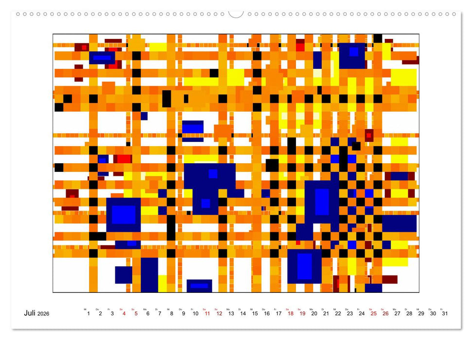 Abstract Variations inspired by Mondrian (CALVENDO Premium Wandkalender 2026)