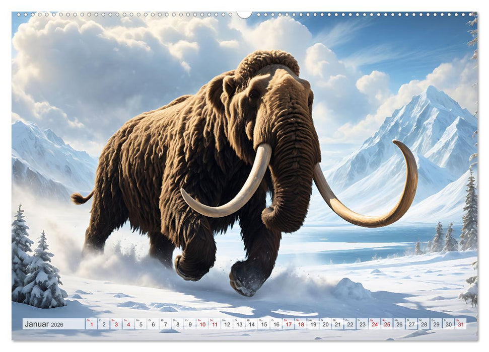 Im urzeitlichen Reich des Mammuts (CALVENDO Premium Wandkalender 2026)