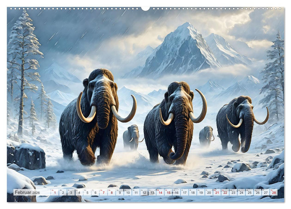 Im urzeitlichen Reich des Mammuts (CALVENDO Premium Wandkalender 2026)