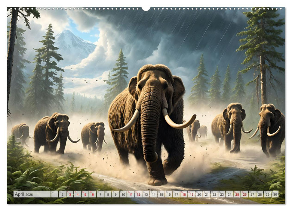 Im urzeitlichen Reich des Mammuts (CALVENDO Premium Wandkalender 2026)