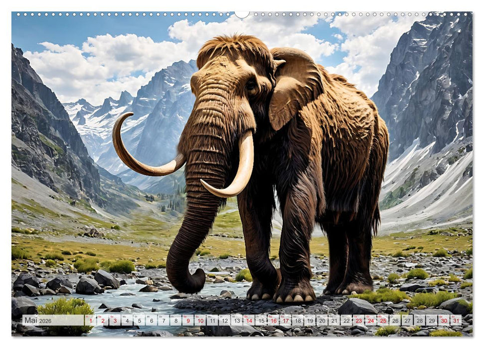 Im urzeitlichen Reich des Mammuts (CALVENDO Premium Wandkalender 2026)