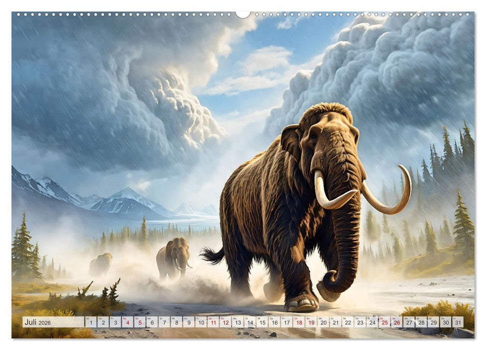 Im urzeitlichen Reich des Mammuts (CALVENDO Premium Wandkalender 2026)