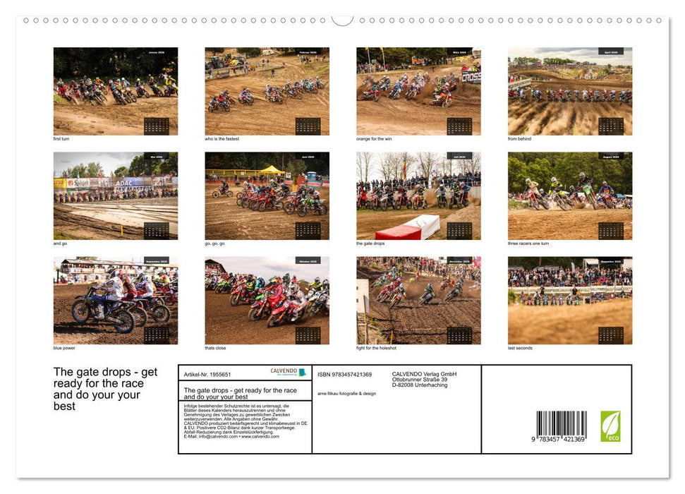 The gate drops - get ready for the race and do your your best (CALVENDO Premium Wandkalender 2026)