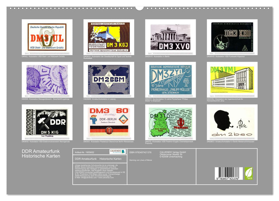 DDR Amateurfunk Historische Karten (CALVENDO Premium Wandkalender 2026)