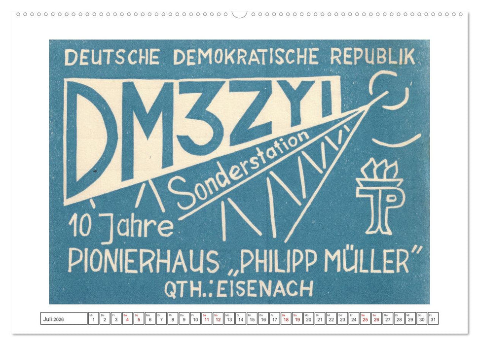 DDR Amateurfunk Historische Karten (CALVENDO Premium Wandkalender 2026)