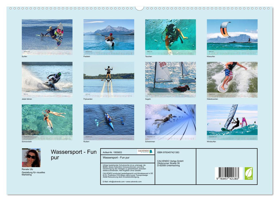Wassersport - Fun pur (CALVENDO Premium Wandkalender 2026)