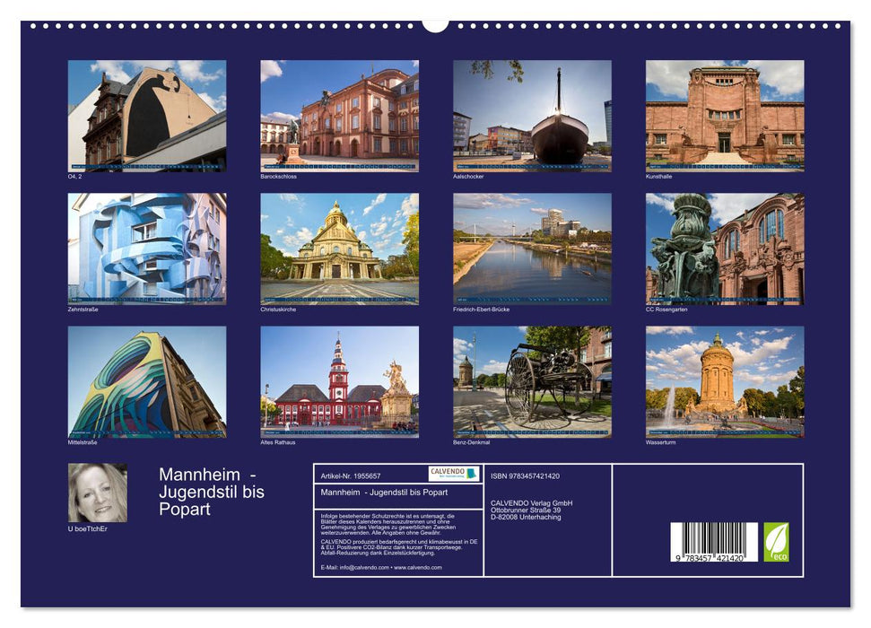 Mannheim - Jugendstil bis Popart (CALVENDO Premium Wandkalender 2026)