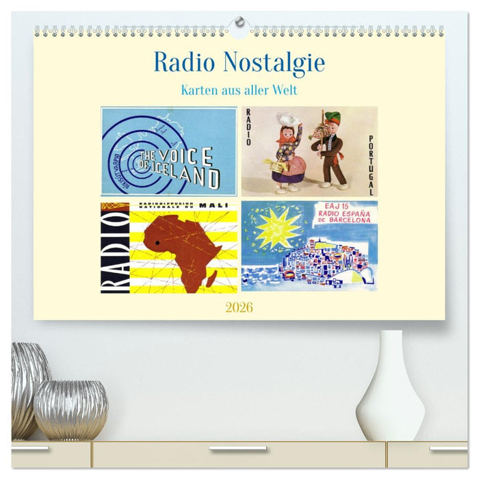 Radio Nostalgie Karten aus aller Welt (CALVENDO Premium Wandkalender 2026)