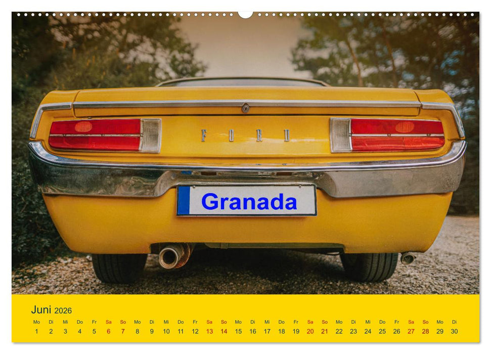 Automobile Träume der 70er (CALVENDO Premium Wandkalender 2026)
