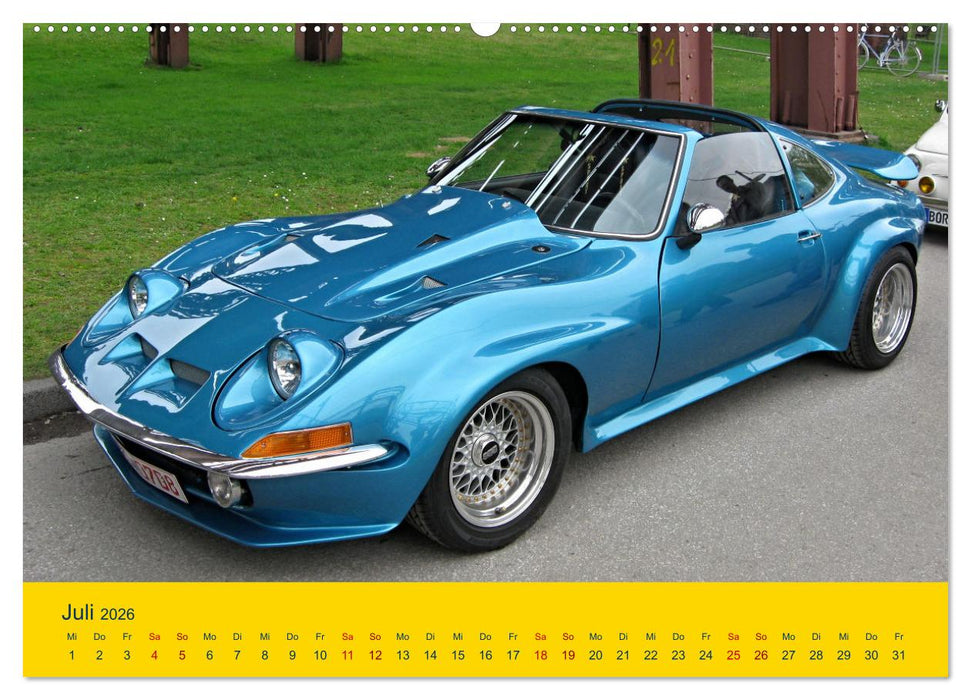 Automobile Träume der 70er (CALVENDO Premium Wandkalender 2026)