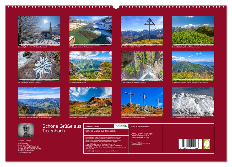 Schöne Grüße aus Taxenbach (CALVENDO Premium Wandkalender 2026)