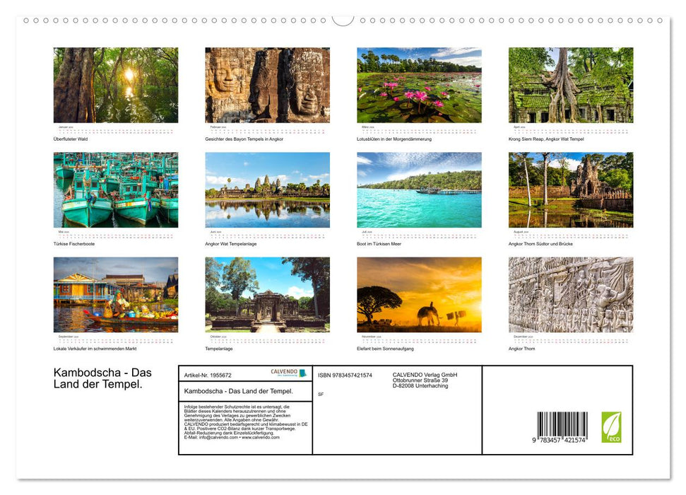 Kambodscha - Das Land der Tempel. (CALVENDO Premium Wandkalender 2026)