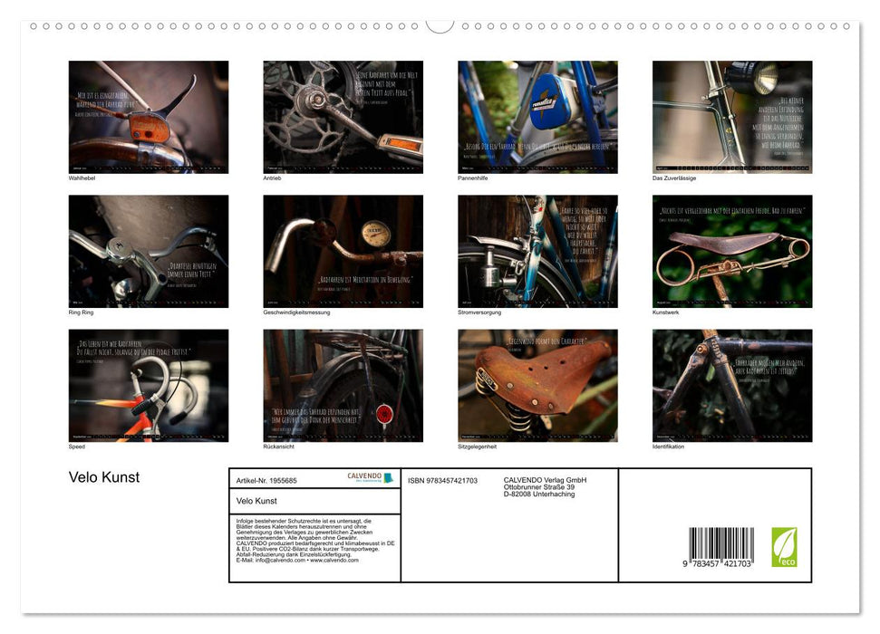 Velo Kunst (CALVENDO Premium Wandkalender 2026)